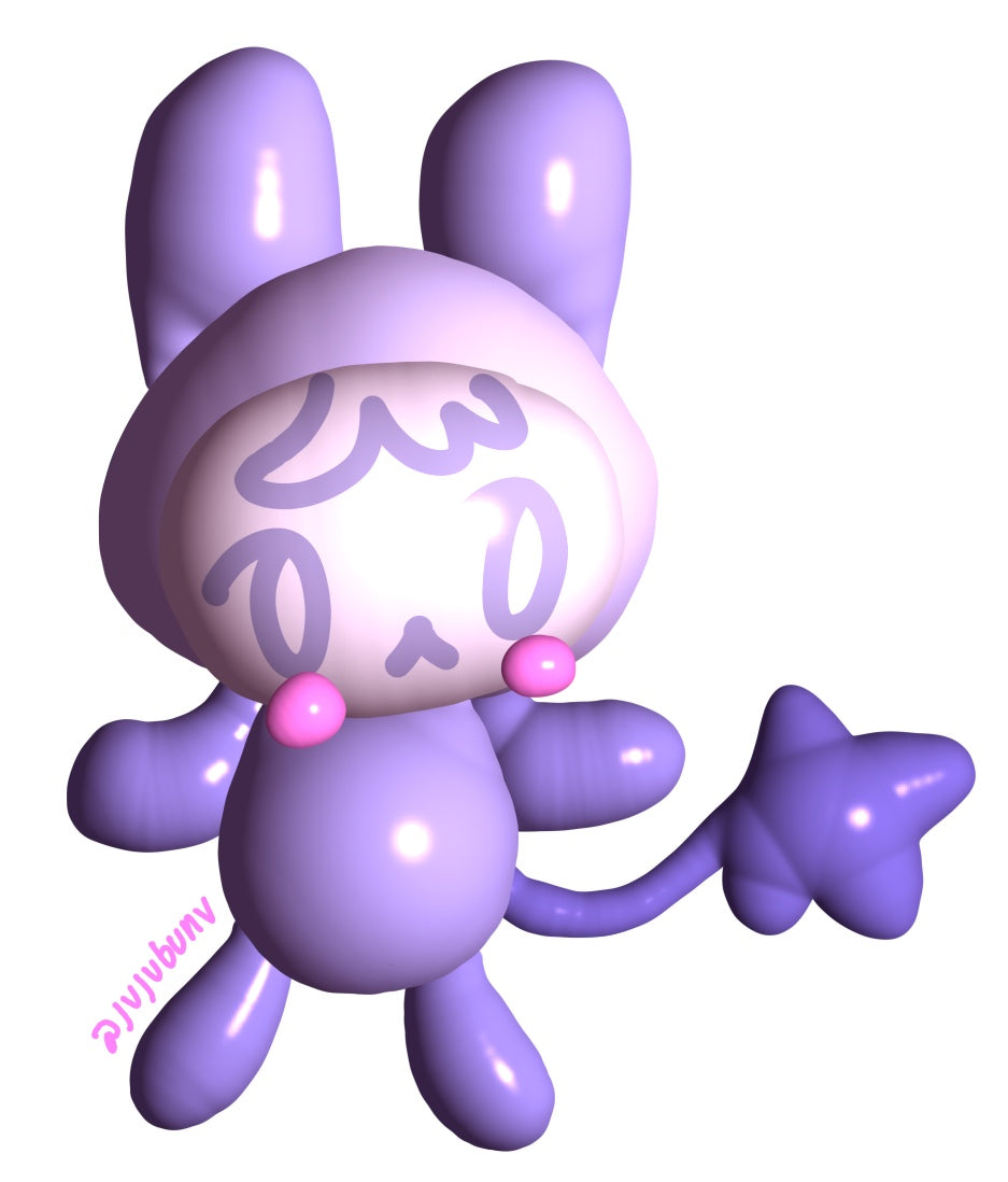 3D Purple Bun