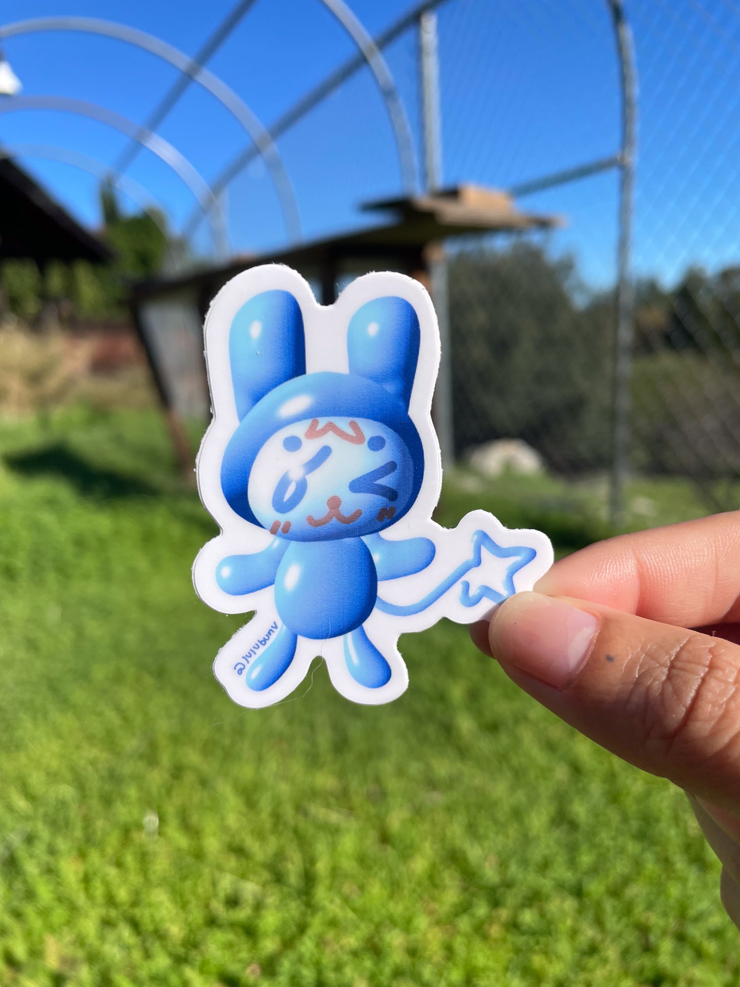 3D Blue Bun
